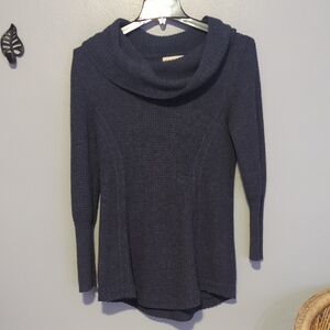 Angel Of The North by Anthropologie Rosie Blue Cowl Neck Sweater Dress Large